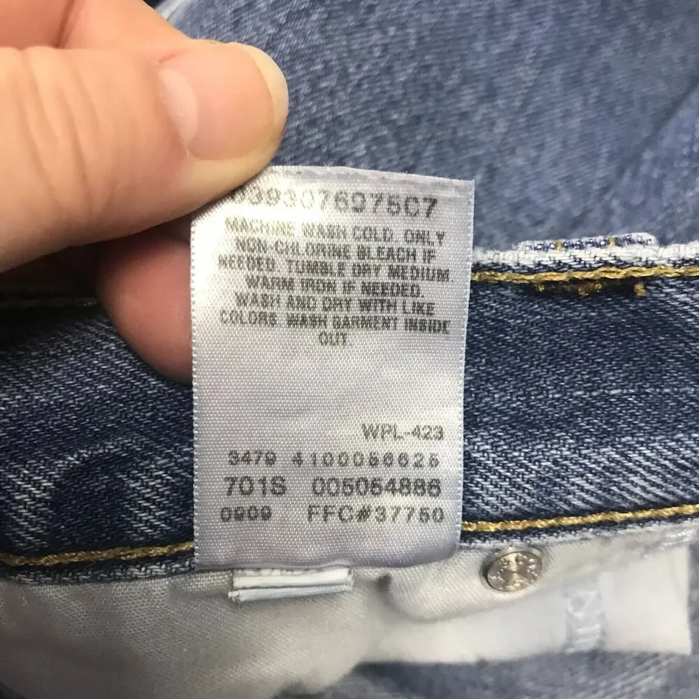 Levis 505 Regular Fit Jean Mens 40 * 30 Medium Blue 100% Cotton Pockets Denim